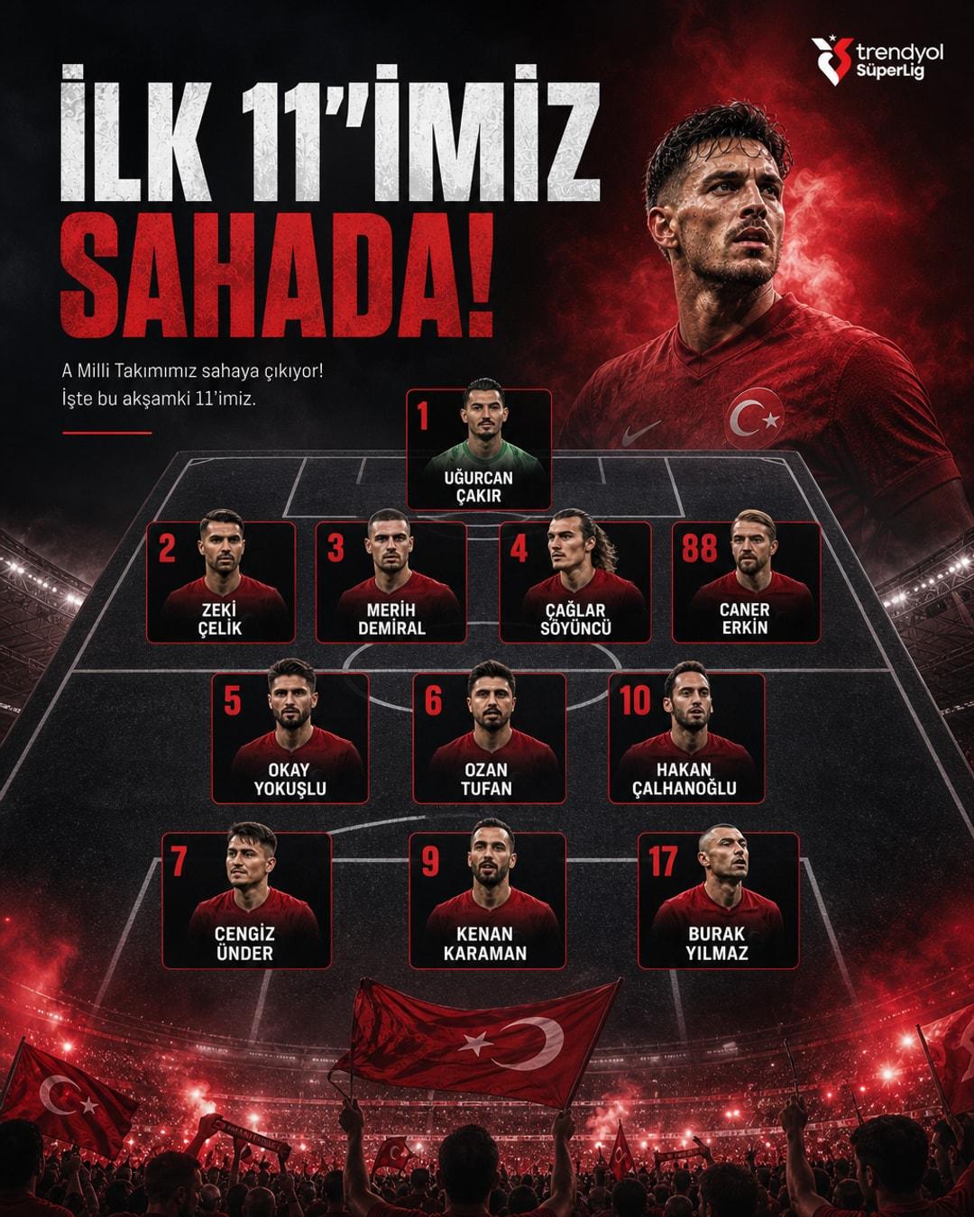A Milli Takım Belçika Deplasmanında: İlk 11 Şekilleniyor, Hedef Uluslar Ligi'nde Tur!