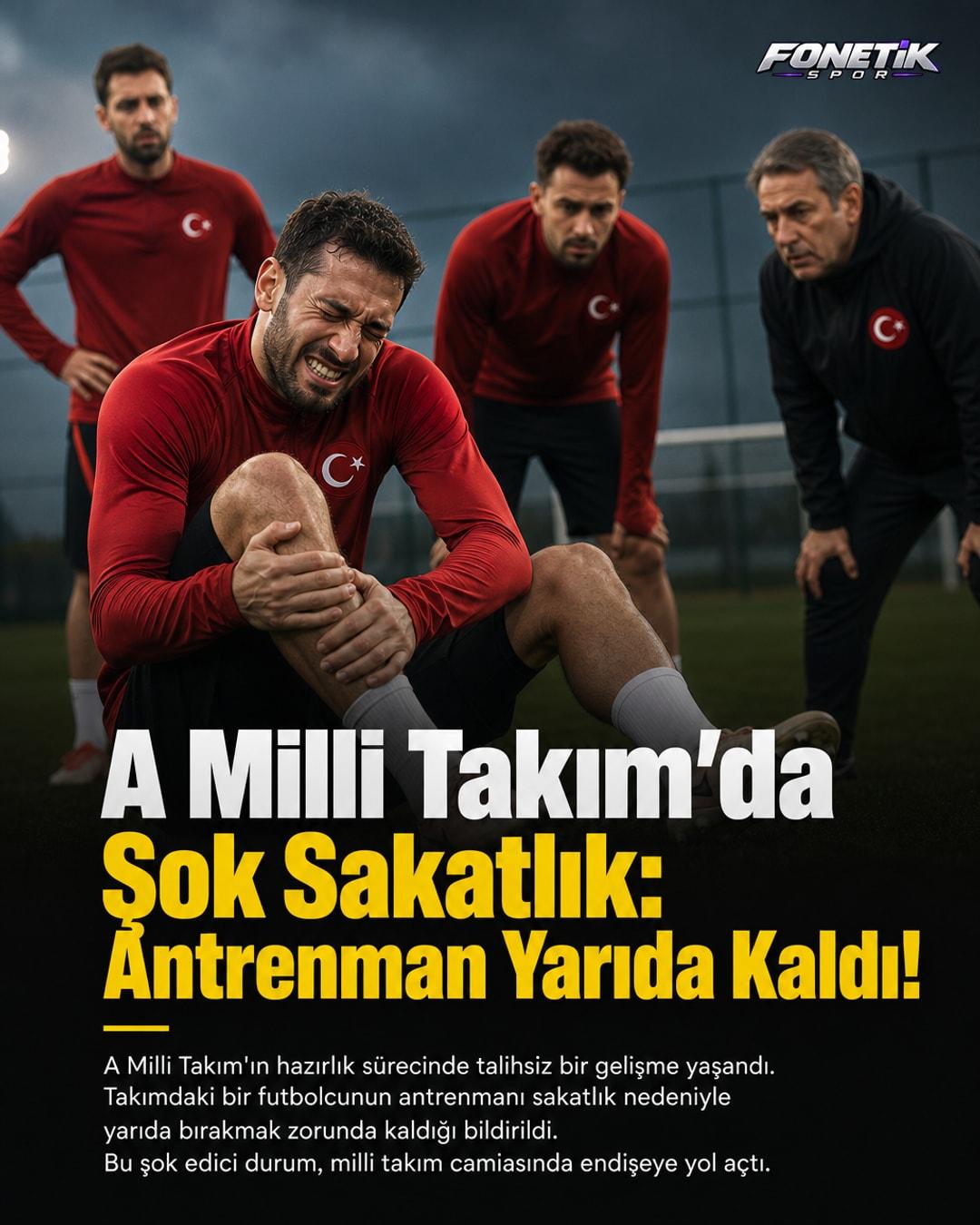 A Milli Takım'da Şok Sakatlık: Antrenman Yarıda Kaldı!